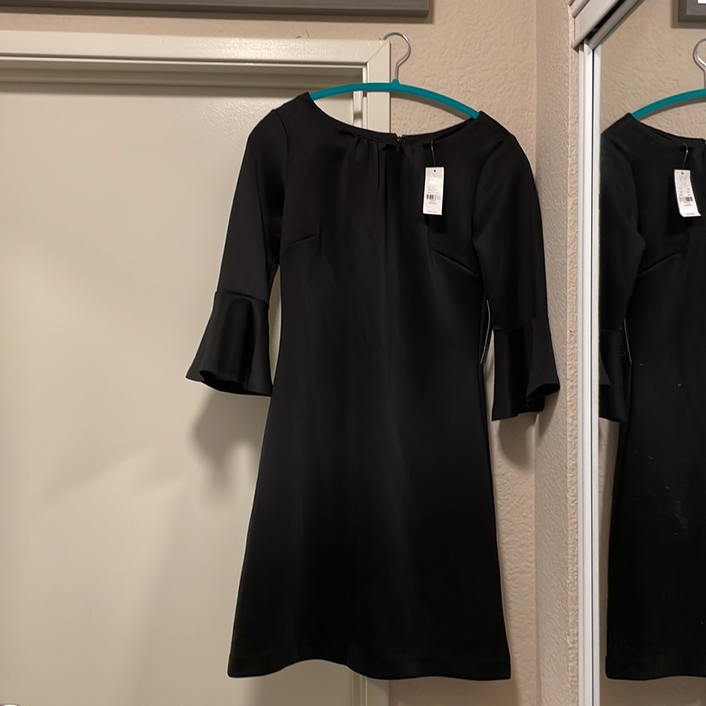 Black bell sleeve New York & Company dress - Picture 2 of 4